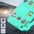 Gyermek tok Lenovo Tab M10 10.1 Gen 3 TB-328FU/TB-328XU, Cute Patterns, állvánnyal, zöld