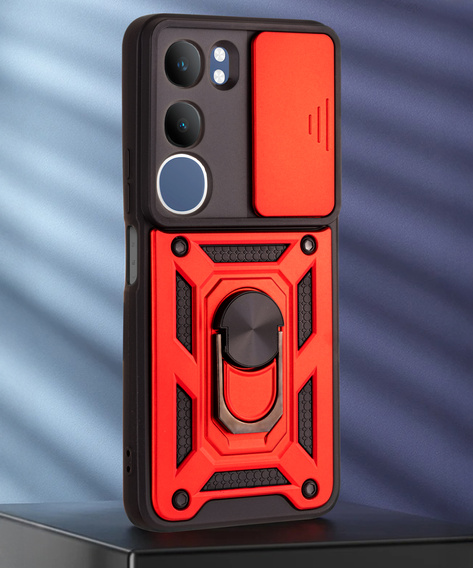Telefontok a Vivo Y19s, CamShield Slide, piros