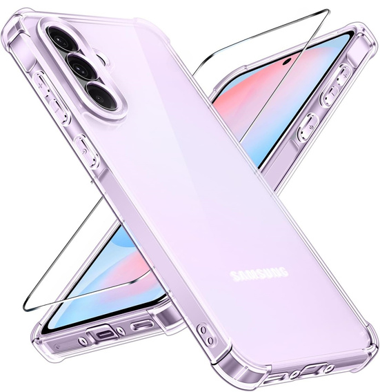 Tok a Samsung Galaxy A56, Erbord Dropproof, átlátszó + Glass