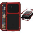 Love Mei Telefontok a Samsung Galaxy S25+ Plus, armored with glass, piros