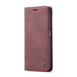 CASEME tok Xiaomi Redmi Note 10 / 10S, Leather Wallet Case, bordó