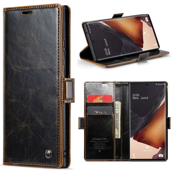 CASEME flip tok Samsung Galaxy Note 20 Ultra, Waxy Textured, kávé