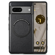 Telefontok a Google Pixel 7A, Leather Hybrid MagSafe, fekete