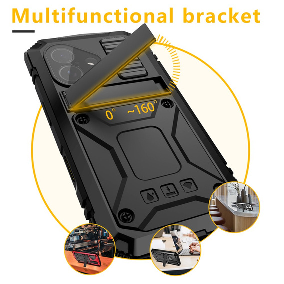 R-JUST tok állvánnyal és beépített üveggel iPhone 17-hez