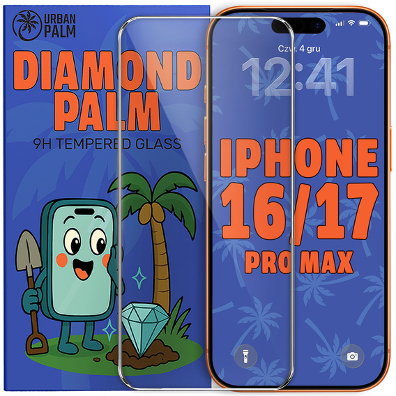 Diamond Palm edzett üveg iPhone 16 Pro Max / 17 Pro Max készülékekhez