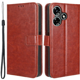 Pattintható tok a Infinix Hot 30, Crazy Horse Wallet, barna