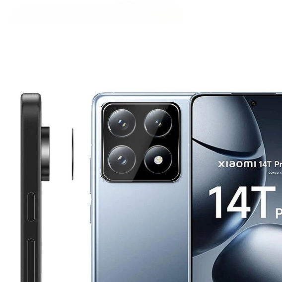 Edzett kameraüveg Xiaomi 14T, fekete