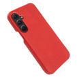 Bőr tok Samsung Galaxy A54, Genuine Leather, piros