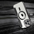 Pattintható tok a iPhone 12 Pro, RFID Wallet MagSafe CamShield, fekete