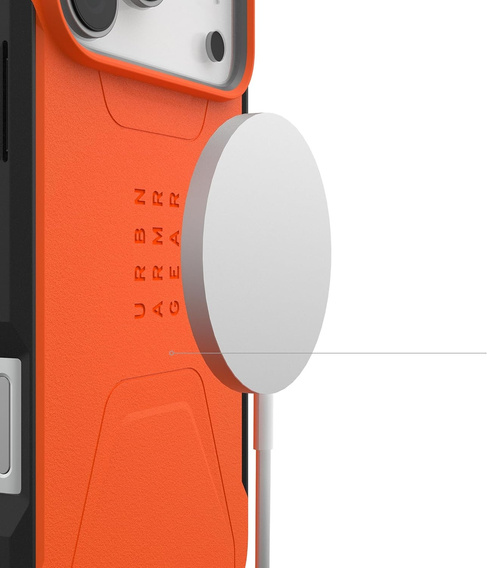 Urban Armor Gear tok iPhone 17 Pro Max, Civilian MagSafe, narancssárga