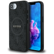 GUESS Telefontok a iPhone 16E, 4G Ring Classic Logo, fekete