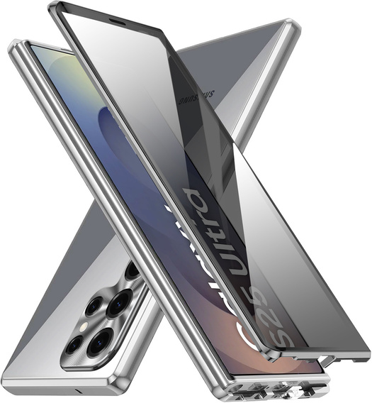 Tojás Samsung Galaxy S25 Ultra, Privacy Dual Glass, ezüst