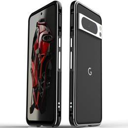 Tok Google Pixel 8 Pro, Armor Bumper, lencsevédővel, fekete / ezüst