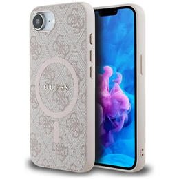 Guess HC MagSafe PU 4G gyűrűs klasszikus logós tok iPhone 16e-hez