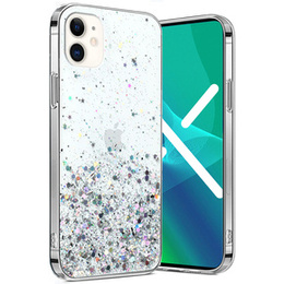 Telefontok a iPhone 11, Glittery, átlátszó
