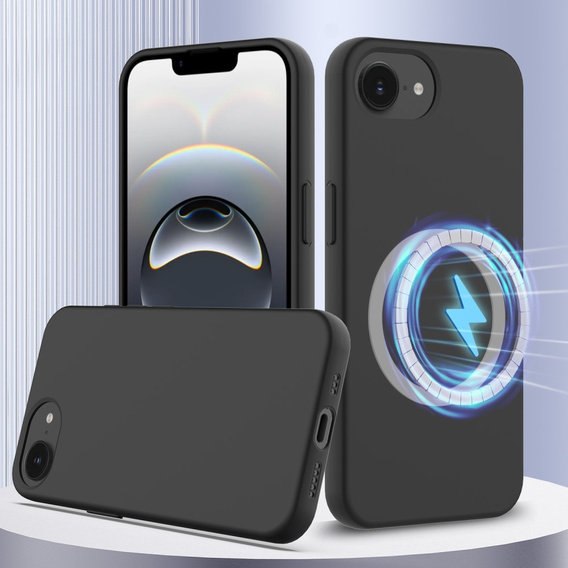Telefontok a iPhone 16e, Silicone MagSafe, fekete
