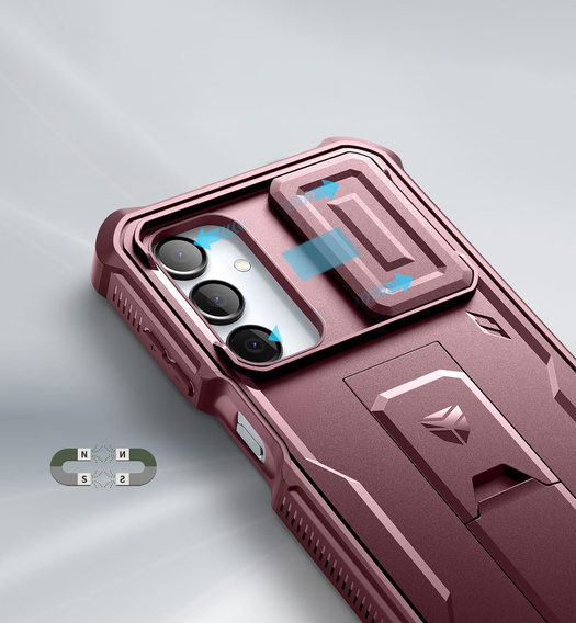 Páncélozott tok a Samsung Galaxy A16, Dexnor Full Body (Two Frames), piros