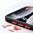 Szilikon tok Xiaomi Redmi Note 14 Pro+ 5G, kamera védelemmel, átlátszó / fekete + 9H edzett üveg