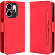 Flap tok Oppo Reno 14F, Card Slot, pénztárca, piros