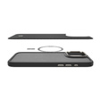 Spigen tok iPhone 16 Pro készülékhez, Enzo Aramid MagSafe, carbon fekete + 9H edzett üveg