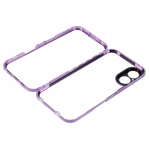 Tok iPhone 16, Magnetic Dual Glass, lila