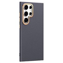 Bőr tok Samsung Galaxy S25 Ultra, leather hybrid, szürke