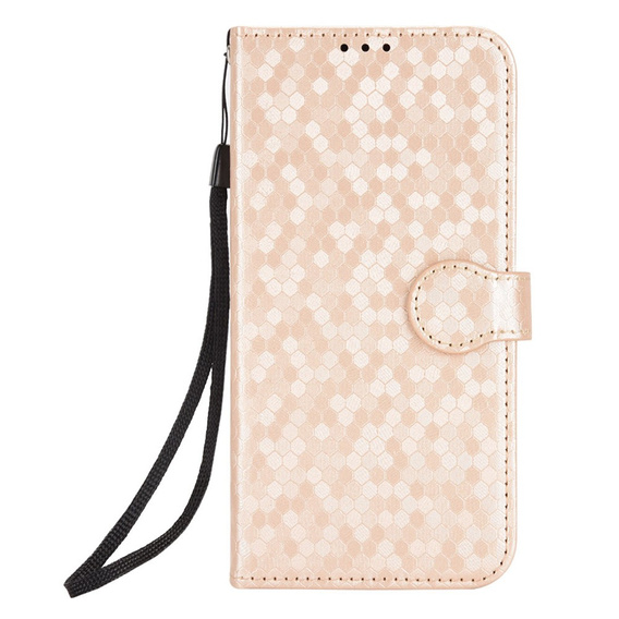Flap tok Motorola Moto G86 Power 5G, Wallet Rhombus, arany