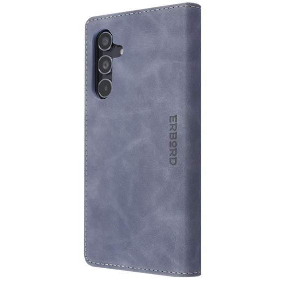 Telefontok a Samsung Galaxy A54, ERBORD Vintage, pénztárca patenttal, szürke