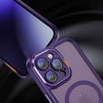 Tok iPhone 15 Pro, ERBORD Impact Guard, MagSafe, sötétlila