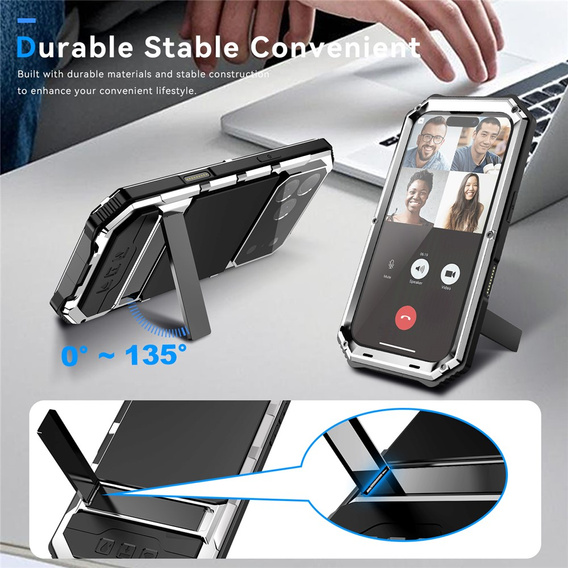 R-JUST páncélozott tok állvánnyal iPhone 17 Pro Max készülékhez