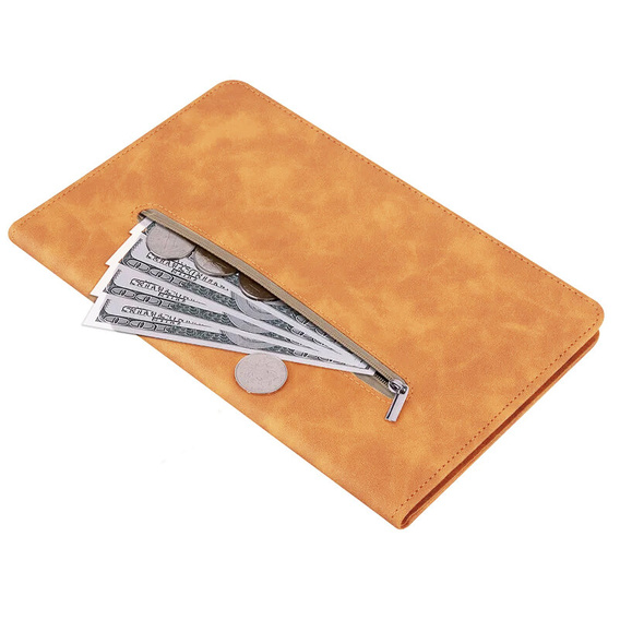 Tok Samsung Galaxy Tab S10 Lite / S10 FE / S9 FE, Wallet Pen Slot, sárga