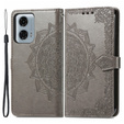 Pattintható tok a Motorola Moto G24 / G24 Power / G04, Mandala, szürke