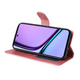 Pattintható tok a Realme C67, Leather Wallet, rózsaszín rose gold