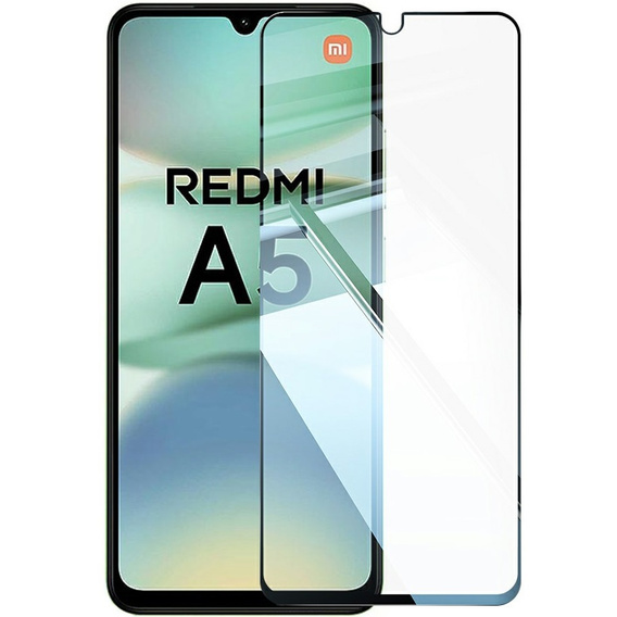 3D edzett üveg Xiaomi Redmi A5 készülékhez, fekete keret