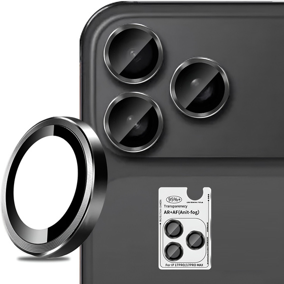 ERBORD OPTIK Pro kameraobjektív iPhone 17 Pro / 17 Pro Max készülékekhez, fekete