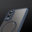 Tok Samsung Galaxy S25 Edge, Kickstand Matt Case, MagSafe-hoz, kék + képernyőüveg