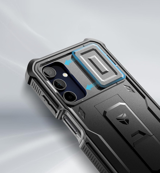 Páncélozott tok a Samsung Galaxy A15, Dexnor Full Body (Two Frames), fekete