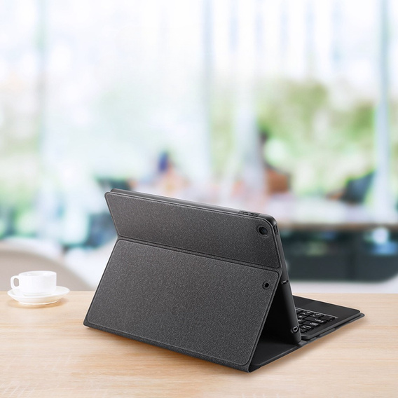 Tok + billentyűzet iPad 10.2 2021/2020/2019, Dux Ducis Magnetic Keyboard, fekete