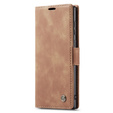 CASEME tok Samsung Galaxy S22 Ultra, Leather Wallet Case, barna