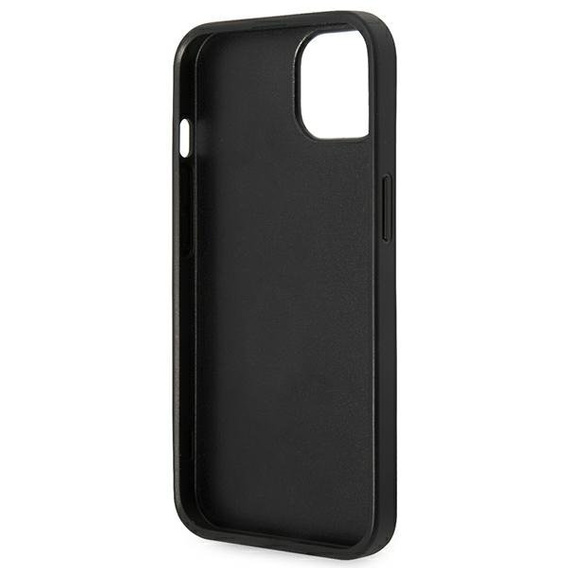 Karl Lagerfeld Telefontok a iPhone 14 Plus, Saffiano Karl's Head Patch, fekete