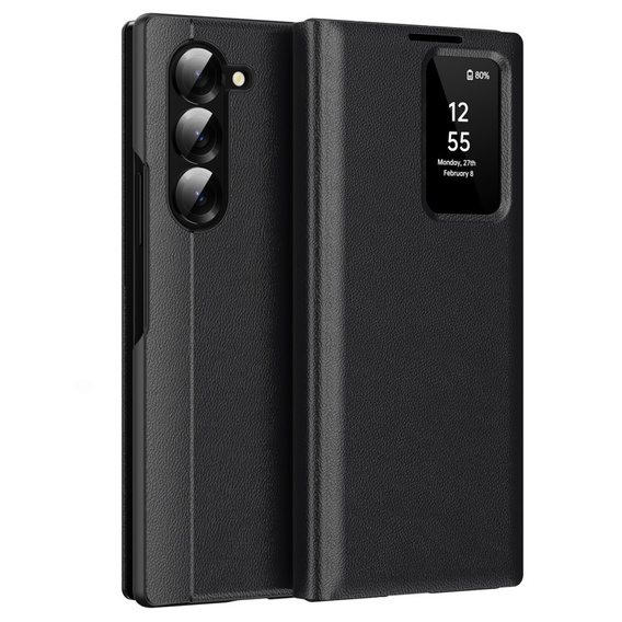Flip tok Samsung Z Fold5 5G, Smart View Wallet, fekete