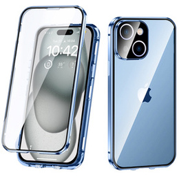 Tok iPhone 15 Plus, Magnetic Dual Glass, kék
