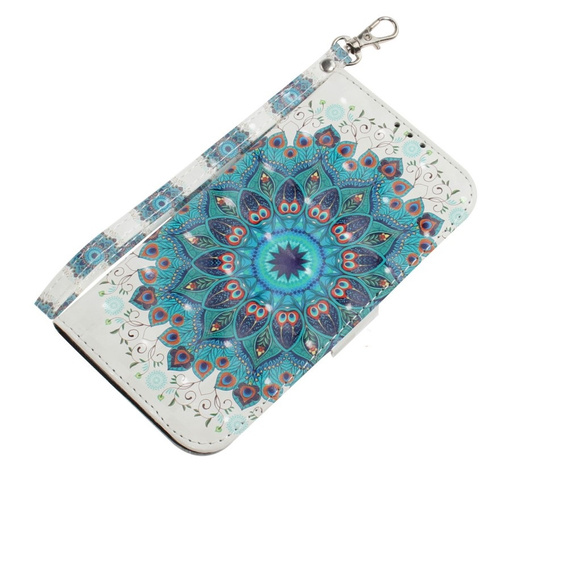 Pattintható tok a Samsung Galaxy A54 5G, Wallet mandala, fehér
