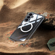 Tok Samsung Galaxy S25 FE-hoz, Shockproof, üveggel, MagSafe-hoz, fekete