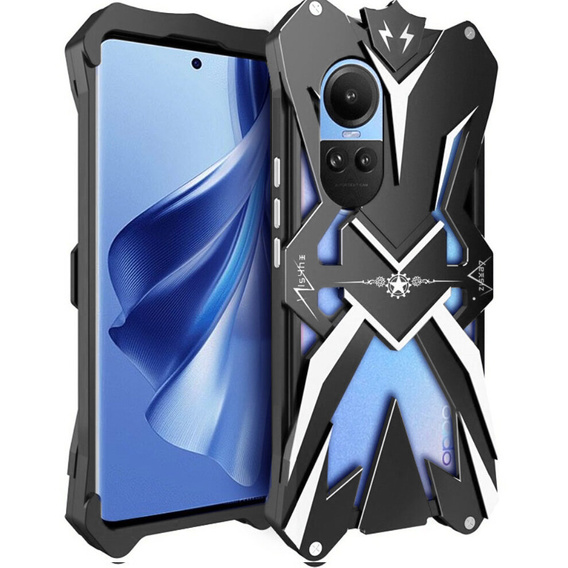 Páncélozott tok Oppo Reno 10 Pro, Aluminum Alloy, fekete