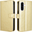 Pattintható tok a Samsung Galaxy A56, Crazy Horse Wallet, arany