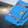 Gyermek tok Samsung Galaxy Tab S10+ Plus, Cute Patterns, állvánnyal, kék