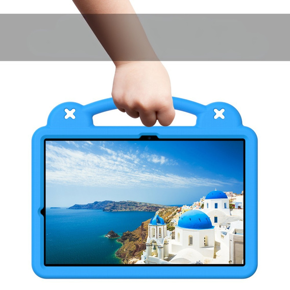 Gyermek tok Samsung Galaxy Tab S10+ Plus, Cute Patterns, állvánnyal, kék