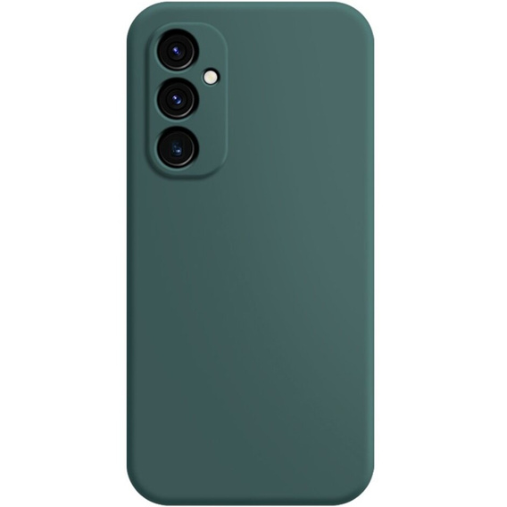 A tok Samsung Galaxy A15, Silicone Lite, sötétzöld + 9H üveg