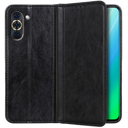 Pattintható tok Huawei Nova 10 Pro 4G, Split Leather, fekete